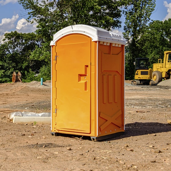 can i customize the exterior of the portable toilets with my event logo or branding in Farmersville